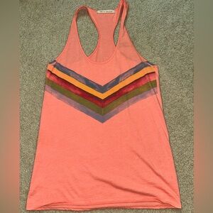 Big Star Coral Chevron Tank Top